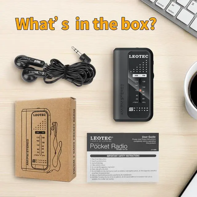Alt view image 7 of 7 - Small Pocket Radios, Battery Operated AM FM Radio, DBS Function Great Reception for Indoor, Outdoor & Emergency Use,Portable Transistor Radio with Earphone