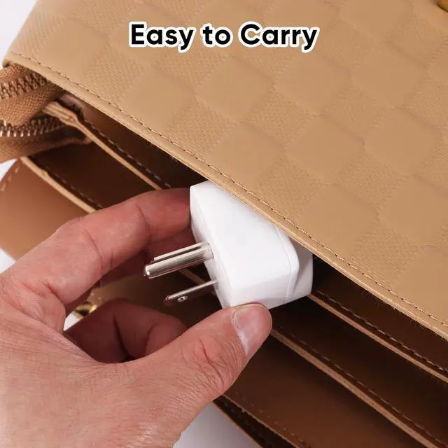 Alt view image 7 of 7 - 3 Pack US Travel Plug Adapter- EU, UK, AU, CN, JP, Italy, Brazil to American Plug Adapter, Universal Plug Adapter for USA- Type B, White