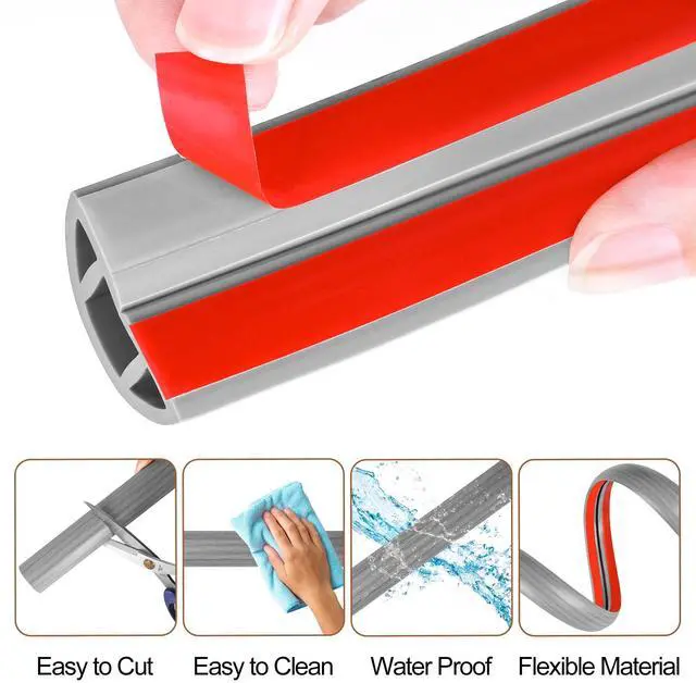 Alt view image 3 of 7 - 10FT Floor Cord Cover for Wire Self Adhesive Cable Cavity Management PVC Extension Cord Hider Power Floor Wire Protector Cover Prevent Cable Trips for Office Home Outdoor (Gray Wood, 1.18'')