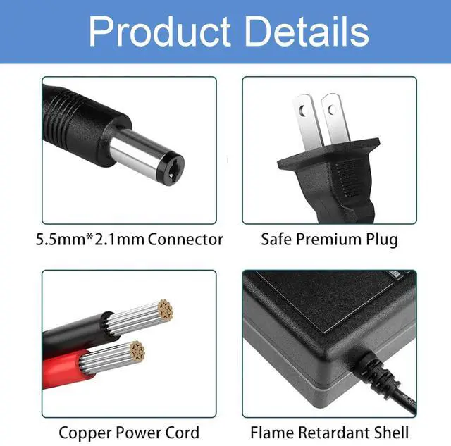 Alt view image 3 of 4 - 12V 5A Power Supply Adapter, Security Camera Power Supply, CCTV Camera Power Adapter, 12Volt LED Driver 60W Adapter Transformer for Strip Lights, Surveillance Cameras, Wireless Router,ADSL Cats, CCTV