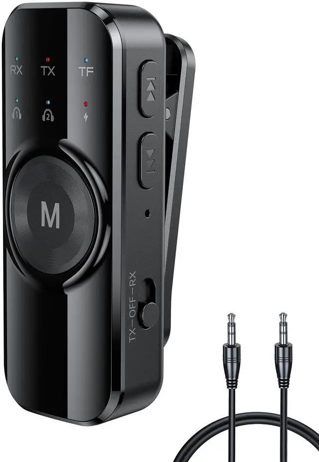 Main image of Bluetooth Transmitter for TV Dual Link, Airplane Bluetooth Adapter for 2 Headphones, 3.5mm Wireless AUX Adapter for Car/Gym/PC, Hands-Free Calls TSNAM