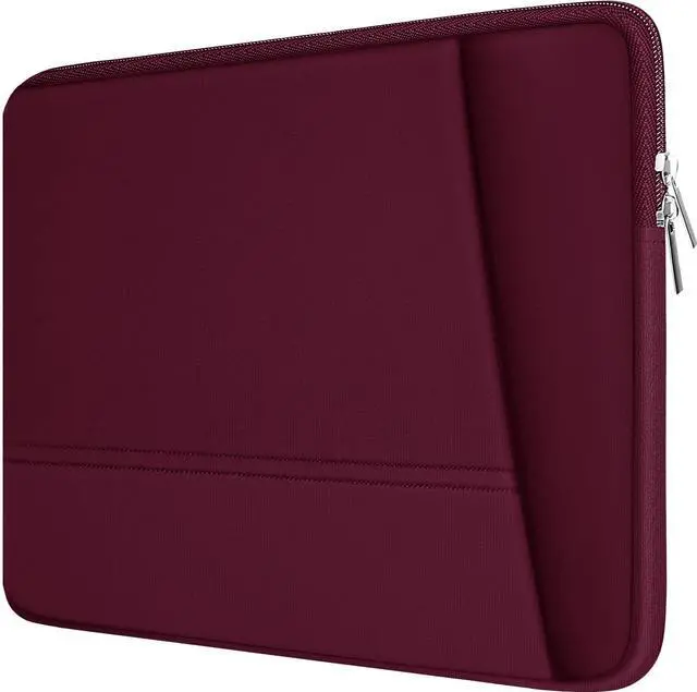Main image of Laptop Bag, 15.6 inch Laptop Sleeve, Sturdy 15 inch HP Computer Case, Lenovo Computer Briefcase Carrying Cover Case 16 inch Neoprene Bag with Pockets for Dell Asus Gifts for Women Men, Red
