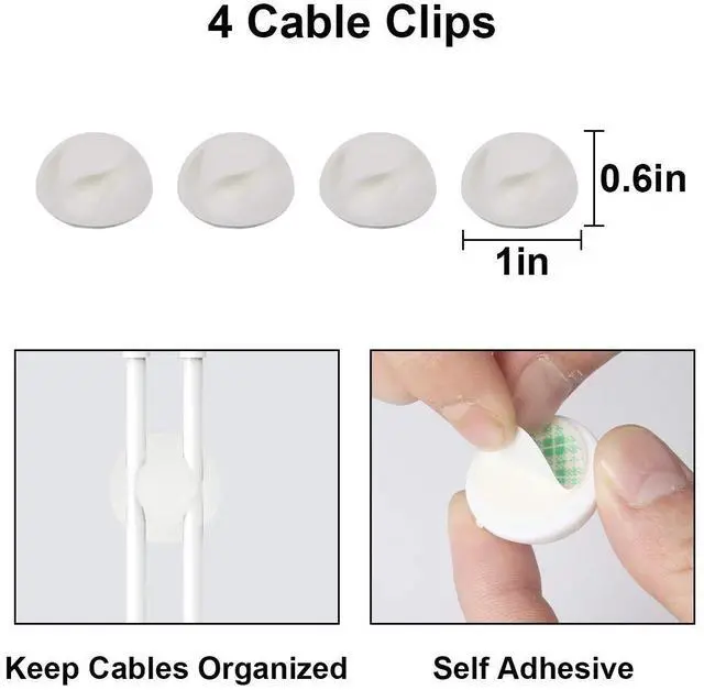 Alt view image 6 of 6 - Cable Management Box - 3 Pack Cord Organizer Box for Desk - Large Medium Small Cable Box to Hide Power Strip & Wires - Pet-Safe Cord Hider for TV Computer Under Desk - White