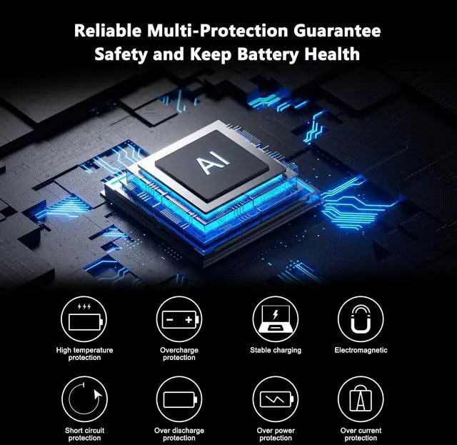 Alt view image 6 of 7 - 65W USB C Laptop Charger Compatible with HP Chromebook x360 14 11 G5, Spectre x360 13 15, EliteBook 840 G5 G6 G7, ProBook 450 G6, Envy, Pavilion Type C Computer Charger Adapter