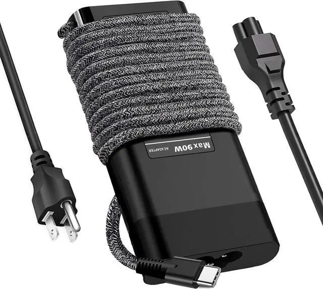 Main image of New Slim 65W USB C HP Laptop Charger for HP Spectre X360,Envy,Elitebook,Chromebook,Elite x2,ProBook,Type C Power Cord AC Adapter USB C Laptop Charger
