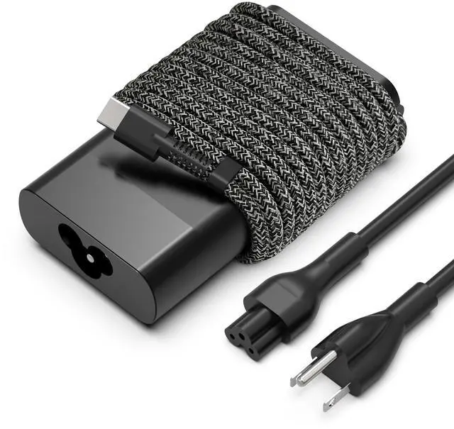 Main image of 65W USB C Laptop Charger Compatible with HP Spectre X360 Elitebook Omnibook Envy Chromebook Elite x2 Fast Charing Travel Type C AC Adapter Power Cord Supply