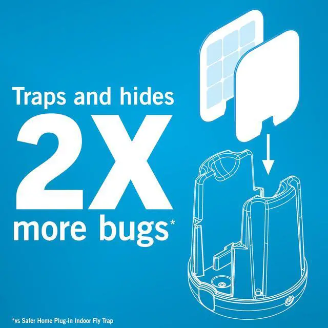 Alt view image 4 of 6 - Home Catch 360° Cordless Flying Insect Trap, UV LED Light, Chemical-Free, 10 Day Rechargeable Battery, Effective Fruit Fly Traps for Indoors, Gnat Traps for House Indoor, 1 Device + 6 Glue Cards