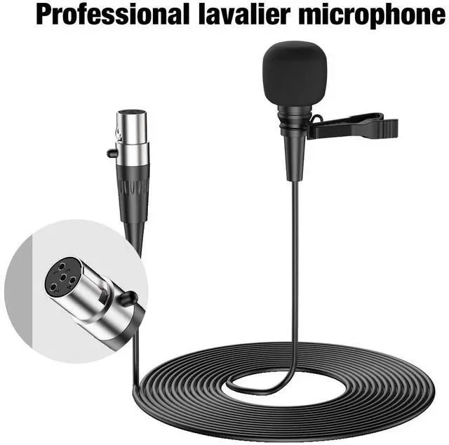 Alt view image 7 of 7 - Professional Unidirectional Super Cardioid Lavalier Lapel Microphone - for Interview, Stage, Studio & Live Performances - Mini XLR 4 Pin TA4F Plug