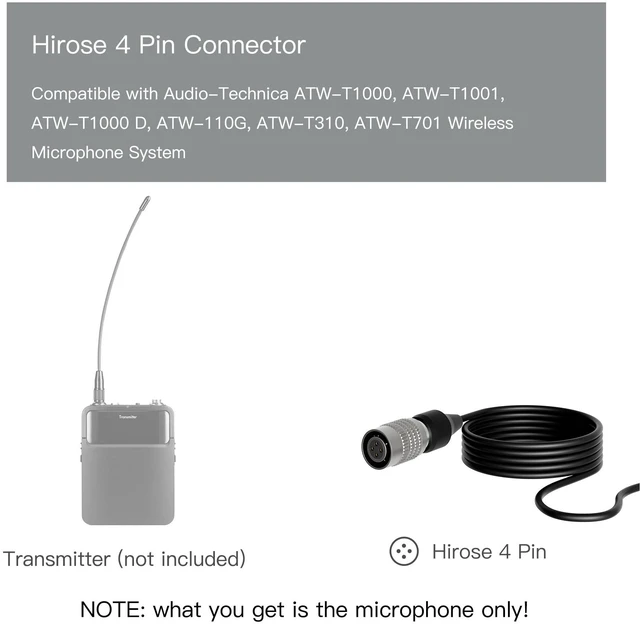 Alt view image 2 of 6 - MIC-J 044 Lavalier Microphone Compatible with Audio-Technica Bodypacks