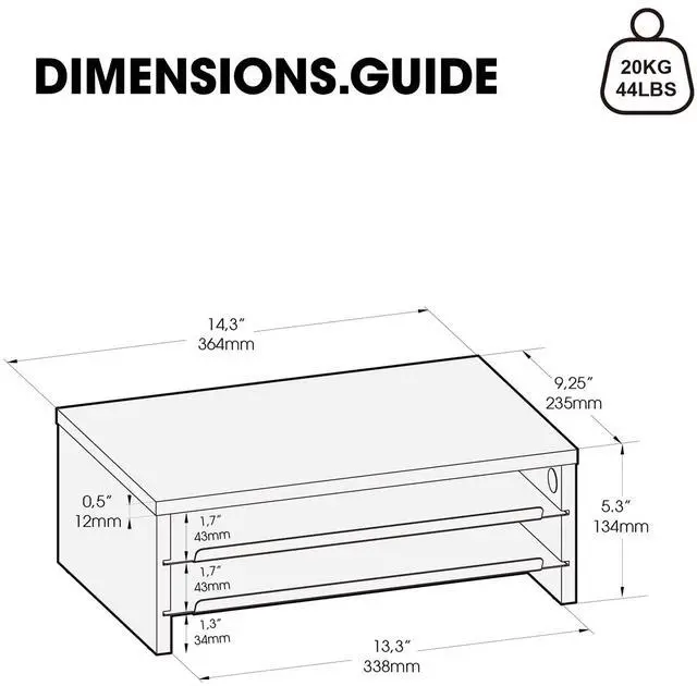 Alt view image 5 of 7 - Monitor Stand, 3-Tier Monitor Riser with Slide-Out Tray, Wooden and Metal Desktop Organizer for Home Office, Computer, Laptop, Printer, Telephone