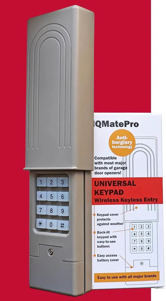 Alt view image 2 of 6 - 387LM Garage Door Opener Keypad Universal Replaces 877MAX 878MAX KLIK2U G940EV-P2 877LM 66LM CMXZDCG440 GK-R OKP-BX for Liftmaster Chamberlain Sears Craftsman Overhead Door Linear Genie (Nardo Grey)