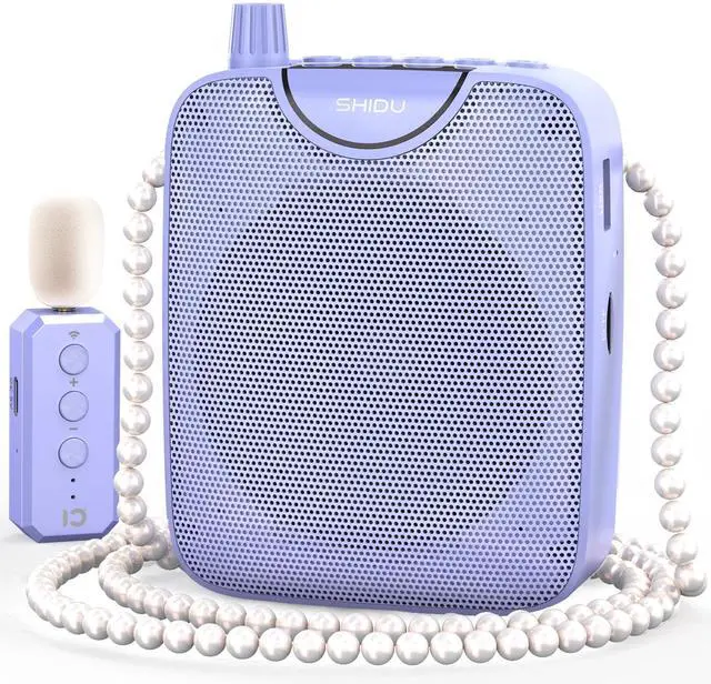 Main image of 35W Voice Amplifier with Wireless Lavalier Microphone, Bluetooth Voice Amplifier for Teachers, Portable Speaker with Microphone for Classroom Meeting Training, Pearl Chain Design