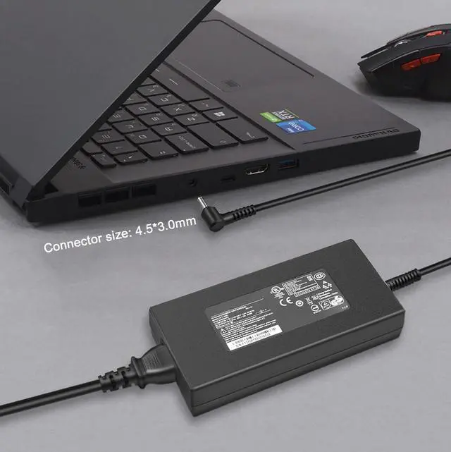 Alt view image 5 of 7 - 240W 200W Charger Compatible with MSI Katana 17 15 A15 A17 GS66 GF66 GF76 Pulse 17 16 AI GL76 GL66 Laptops Compatible with Gigabyte Gaming A16 PRO GA6DH Aero 16 OLED 2023 P6DF
