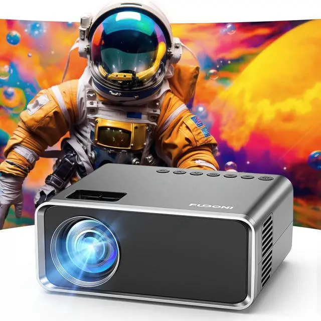 Main image of Projector with WiFi and Bluetooth 4K Supported, Upgraded Outdoor Movie Projectors Native 1080P FHD, Video Proyector for Home Theater, Compatible w/HDMI/USB/iOS/Android/Windows/TV Stick