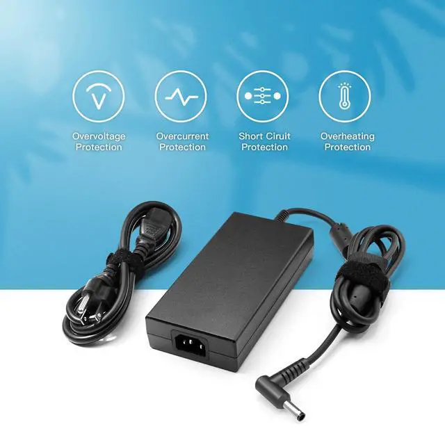 Alt view image 5 of 5 - 200W AC Laptop Charger Power Adapter Compatible with MSI Katana A17 A15, Crosshair Bravo 15 17, Creator M16 Z16, Replacement for A21-200P2B Gaming Laptop Power Supply