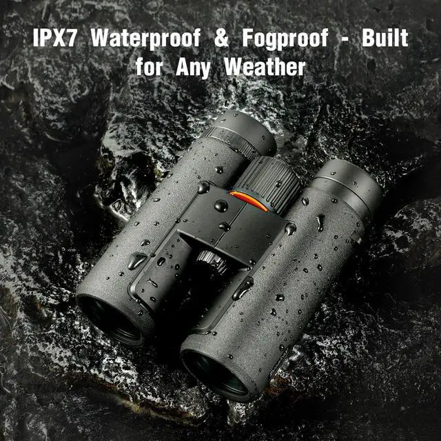 Alt view image 5 of 7 - 10x42 HD Binoculars for Adults High Powered with Low Light Night Vision Lightweight Waterproof Binoculars with Smartphone Adapter for Hunting, Bird Watching, Stargazing & Outdoor Travel