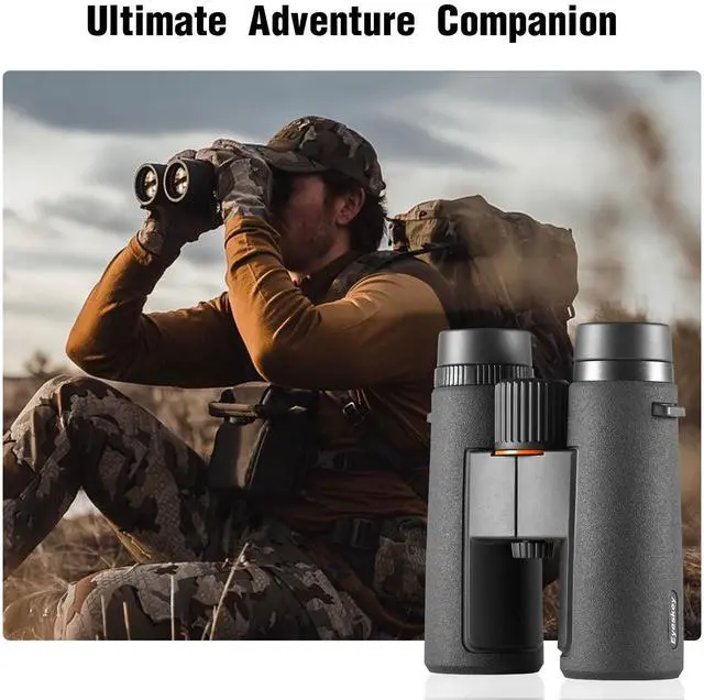 Alt view image 7 of 7 - 10x42 HD Binoculars for Adults High Powered with Low Light Night Vision Lightweight Waterproof Binoculars with Smartphone Adapter for Hunting, Bird Watching, Stargazing & Outdoor Travel