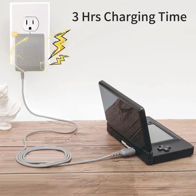 Alt view image 5 of 7 - DS Lite Charger, DS Charger Cable NDS Lite AC Adapter for Nintendo NDSL DS Lite Power Cable & Charging Cord with Earbuds Kit 5.2V 450mA (110-240v)
