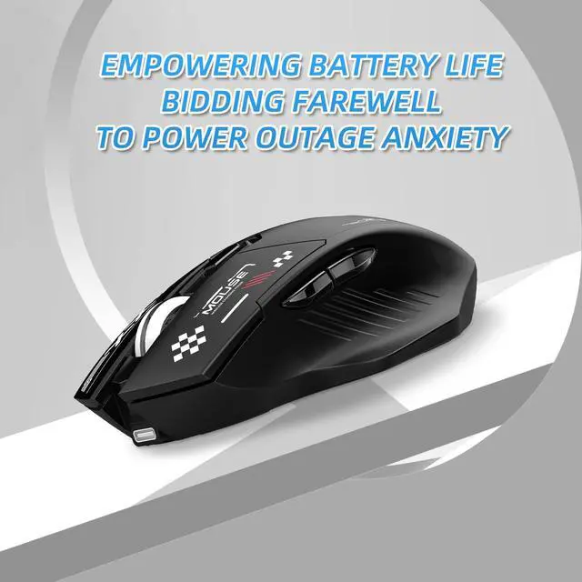 Alt view image 5 of 7 - Wireless Bluetooth Dual-Mode Mouse - Ergonomic Right-Handed Design, USB Unifying Receiver, and 2.4GHz Reliable Connection - Works for Computers and Laptops - Far Quieter Clicks Than Most Mice,Black