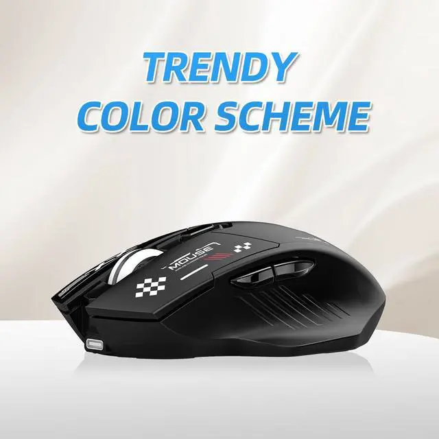 Alt view image 6 of 7 - Wireless Bluetooth Dual-Mode Mouse - Ergonomic Right-Handed Design, USB Unifying Receiver, and 2.4GHz Reliable Connection - Works for Computers and Laptops - Far Quieter Clicks Than Most Mice,Black