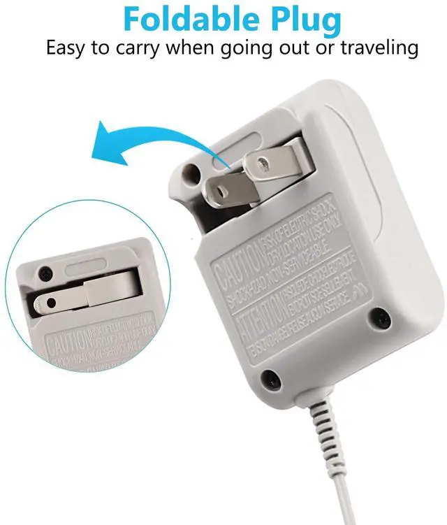 Alt view image 4 of 7 - DS Lite Charger Compatible with Nintendo DS Lite 100-240V Wall Plug Adapter, Charging Cord for Nintendo DS Lite Power Cord