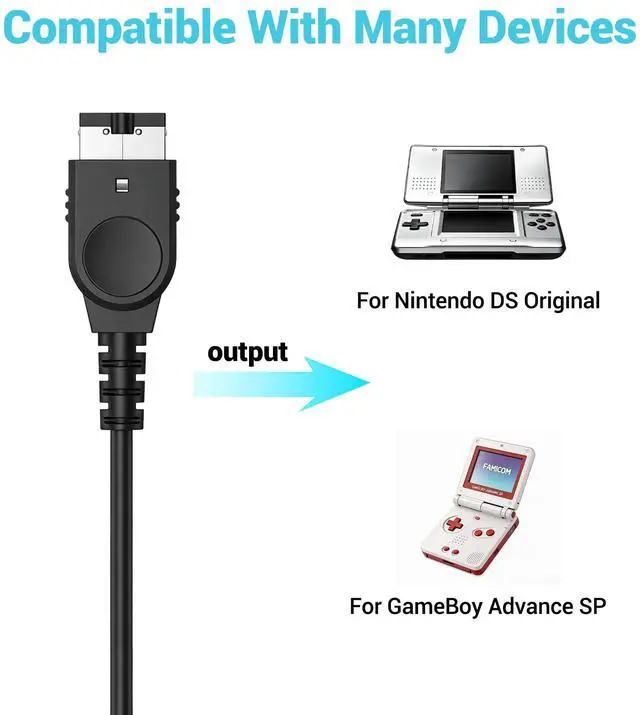 Alt view image 2 of 7 - Charger for Gameboy Advance sp, GBA SP Charger Cable Cord for Nintendo DS Original Console(NDS)/Game Boy Advance SP
