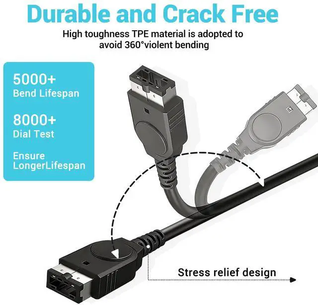 Alt view image 5 of 7 - Charger for Gameboy Advance sp, GBA SP Charger Cable Cord for Nintendo DS Original Console(NDS)/Game Boy Advance SP