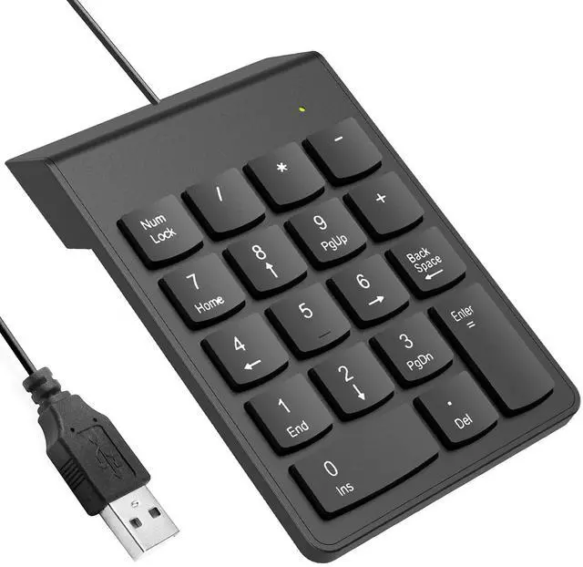 Main image of USB Number Pads, Numeric Keypad, Numpad, 10 Key Keyboard Number Pad for Laptop Desktop Computer PC, Suit Financial Accounting, Calculate Office Travel & Home