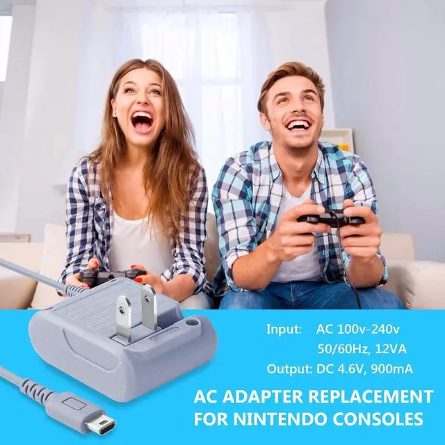 Alt view image 7 of 7 - DS Lite Charger Replacement for Nintendo DS Lite, AC Adapter Wall Plug Compatible with NDSL Charger (100-240v)