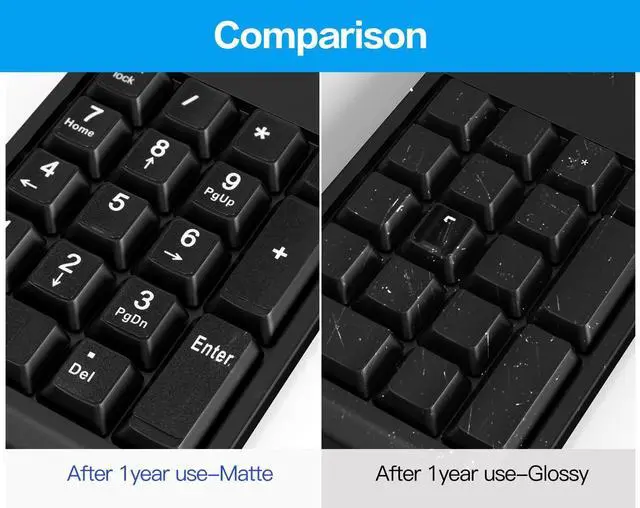 Alt view image 5 of 6 - 2PCS Keyboard Number Stickers, Keyboard Number Pad Replacement Stickers Universal for Wireless Numeric Pad Numpad Keypad, Laptop, Desktop, Computer, Keyboard Numbers Sticker -Matte