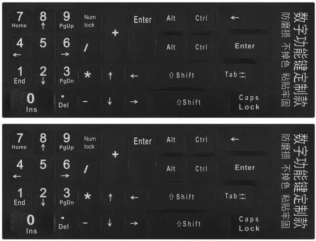 Main image of 2PCS Keyboard Number Stickers, Keyboard Number Pad Replacement Stickers Universal for Wireless Numeric Pad Numpad Keypad, Laptop, Desktop, Computer, Keyboard Numbers Sticker -Matte