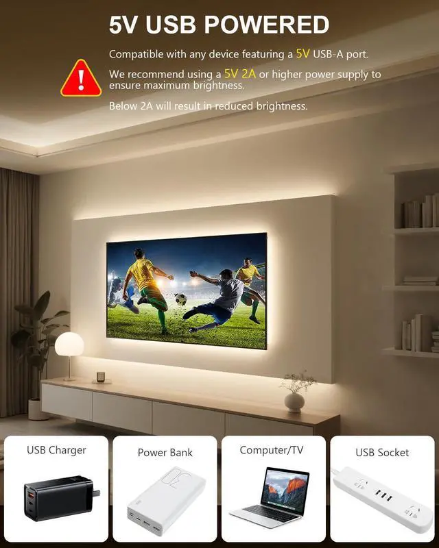 Alt view image 2 of 7 - LED Strip Lights 5V USB 6.56FT 640LEDs 4000K Bright Dimmable White COB LED Light Strip with Remote Flexible LED Tape Lights for Cabinet Kitchen TV Backlights Shelf Bedroom Mirror Desk Lighting