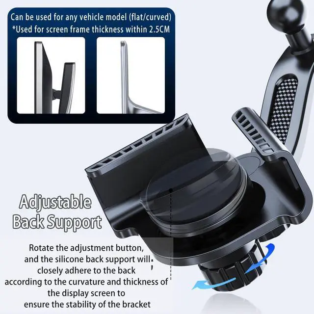 Alt view image 5 of 6 - Magnetic Phone Holders for Tesla Model 3/Y/Juniper a Accessories, 360 Degree Rotation Tesla Phone Holder Screen Mount Fit for iPhone 17 16 15 14 13 Phones with Magnetic Ring