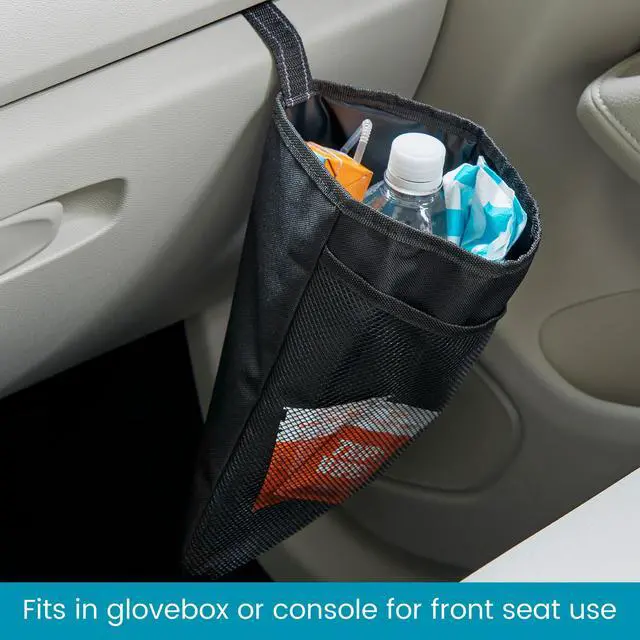 Alt view image 5 of 7 - Compact Hanging Car Trash Bag for Front or Back Seat