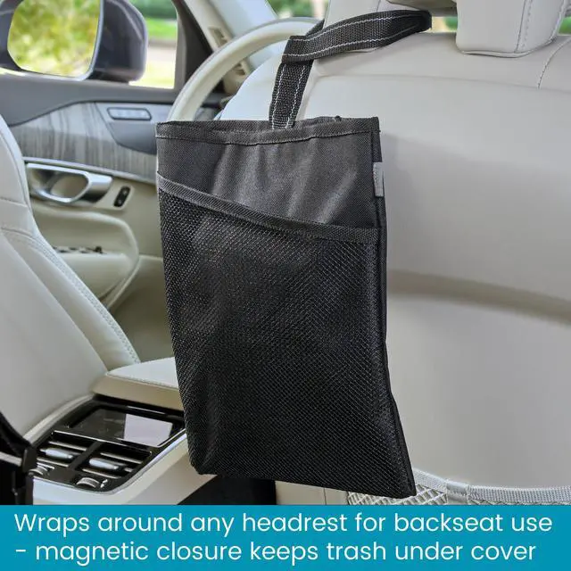 Alt view image 6 of 7 - Compact Hanging Car Trash Bag for Front or Back Seat
