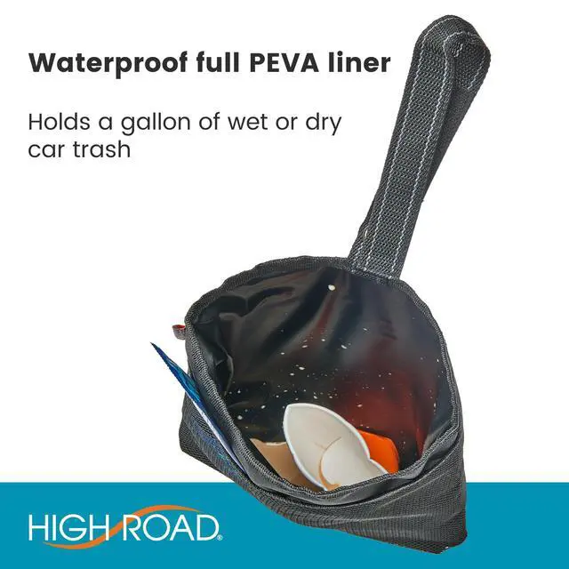 Alt view image 7 of 7 - Compact Hanging Car Trash Bag for Front or Back Seat