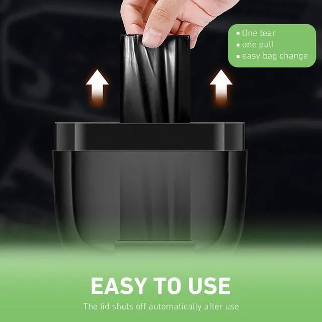 Alt view image 6 of 7 - Car Trash Can, Portable Push to Open Storage Bucket with 30 Trash Bags, Waterproof Anti-Leak Hanging Clutter Canister with Lid, Universal Large Capacity Supplies Box for Car Truck Van (Black)