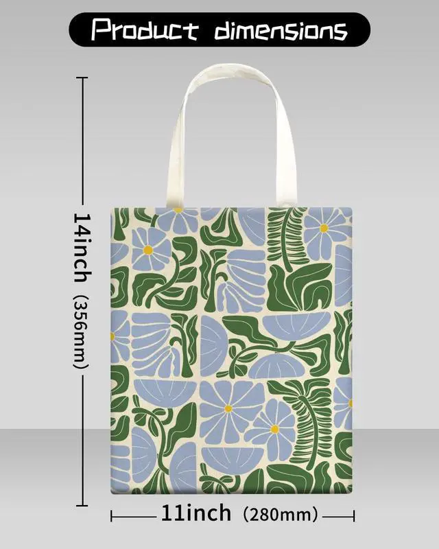 Alt view image 5 of 5 - Car Trash Can, Seat Back Hanging Trash Bag, Cute Canvas Garbage Bag, Essential Car Trash Bin Cars Organizers Floral Leaves