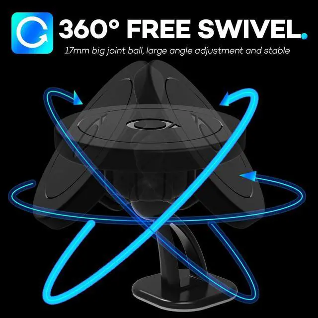 Alt view image 5 of 7 - Compatible with Mag Safe Car Mount Dashboard Magnetic 360° Adjustable Phone Holder Soft Rubber Front Compatible with iPhone 16/15/ 14/13/ 12/ Pro/Pro Max No Metal Plate Needed Since 2021