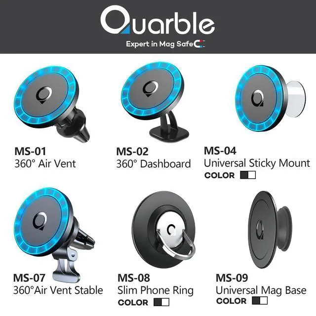 Alt view image 7 of 7 - Compatible with Mag Safe Car Mount Dashboard Magnetic 360° Adjustable Phone Holder Soft Rubber Front Compatible with iPhone 16/15/ 14/13/ 12/ Pro/Pro Max No Metal Plate Needed Since 2021