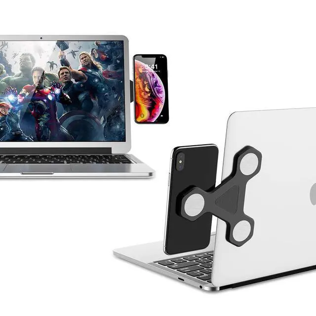 Alt view image 3 of 7 - Magnetic Screen Side Phone Mount for Laptop & Monitor Screen Setup