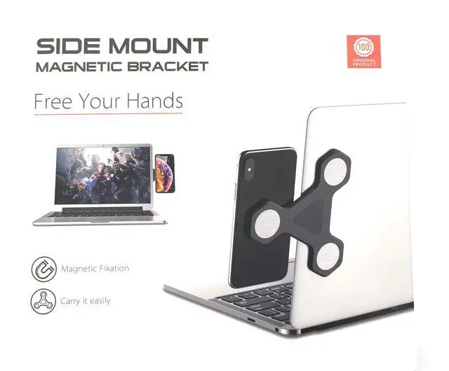 Alt view image 6 of 7 - Magnetic Screen Side Phone Mount for Laptop & Monitor Screen Setup