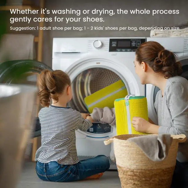 Alt view image 6 of 7 - 2Pcs Shoe Washing Machine Bag, Yellow Green