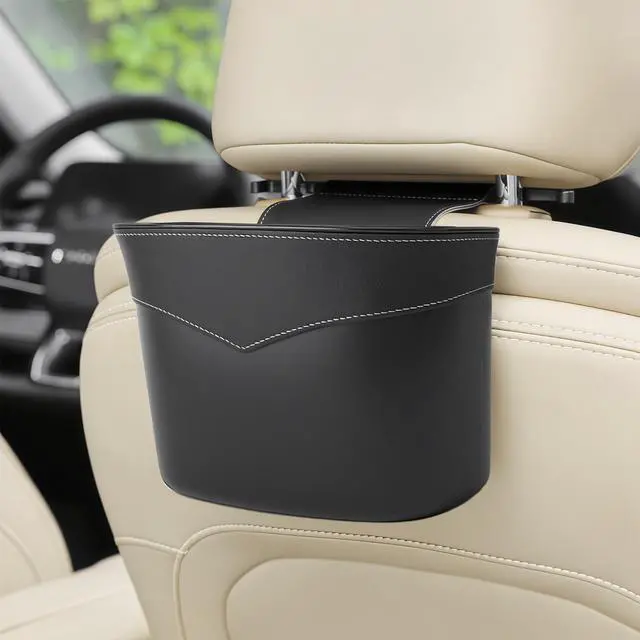 Main image of Car Trash Can, Mini Car Trash Bin, Portable Hanging Garbage Can, Garbage Organizer with Plastic Bin Bag, Mini Umbrella Holder, Auto Ashtray, Universal Auto Trashcan for Vehicle, Home, Office