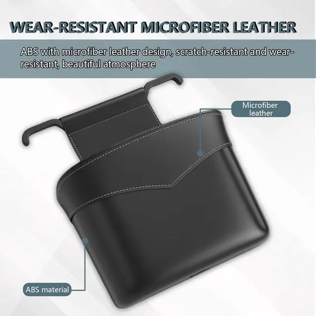 Alt view image 5 of 7 - Car Trash Can, Mini Car Trash Bin, Portable Hanging Garbage Can, Garbage Organizer with Plastic Bin Bag, Mini Umbrella Holder, Auto Ashtray, Universal Auto Trashcan for Vehicle, Home, Office