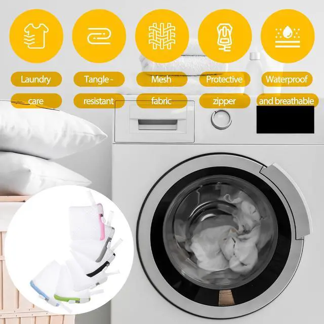 Alt view image 4 of 7 - 6 Pcs Small Mesh Laundry Bag Lingerie Bags for Washing Delicates for Delicates Washing Machine Underwear Washings Bag Small Foldable Wash Bags for Home Travel White 3.9 x 4.3 Inch