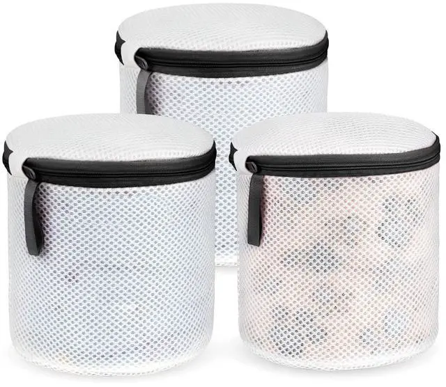 Main image of Mesh Laundry Bags, 3PCS Bra Laundry Bags with Zips, Bra Wash Bags Mesh Wash Bags, Reuse Washing Machine Bag for Delicates, Blouse, Hosiery, Underwear, Lingerie, Baby Clothes