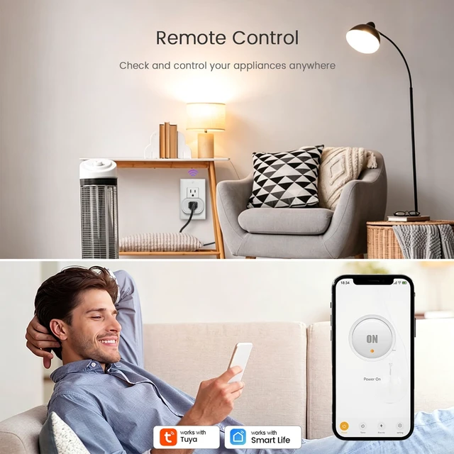 Alt view image 5 of 7 - Smart Plug Ultra Mini 10A, Smart Home Wi-Fi Outlet | Works with Alexa & Google Home, No Hub Required, 2.4GHz Wi-Fi Only, FCC-ID Listed, 2 Pack, White