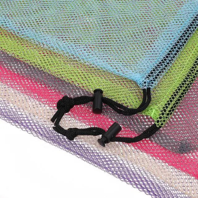 Alt view image 6 of 7 - 6 Pcs 11 x 15 Inch Nylon Mesh Drawstring Laundry Bags, Mesh Stuff Sacks with Cord Lock Closure, Breathable, Large Capacity, Multicolor for Travel, Gym, Home