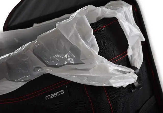 Alt view image 5 of 7 - Vehicle Trash Can - Large Removable Leakproof Garbage Bag, Fasten The Car Waste Basket to Back or Front Seat Headrest. Great Garbage Can for Car, SUV, Truck, Van or Minivan.